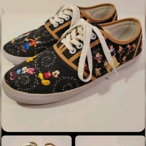 Disney Characters Shoes Bradford Exchange Women's Canvas Sneakers Size 9